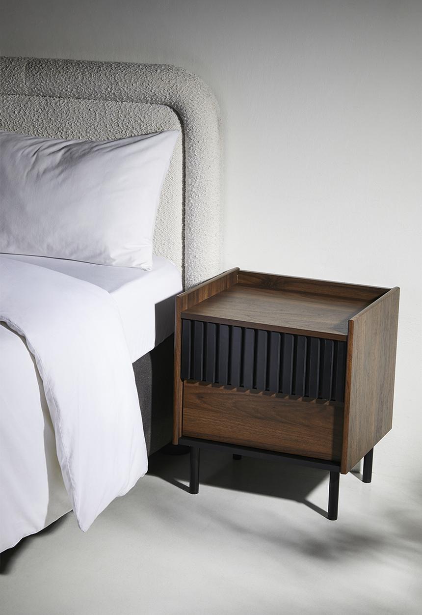 Sixth Floor - Malibu Bedside Table - Natural & Black