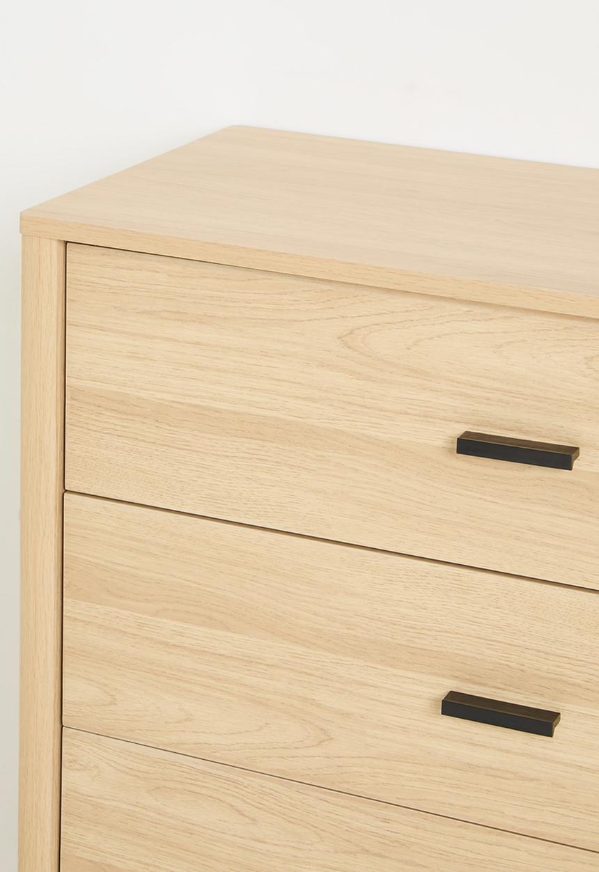 Sixth Floor - Noir 5 Drawer - Natural