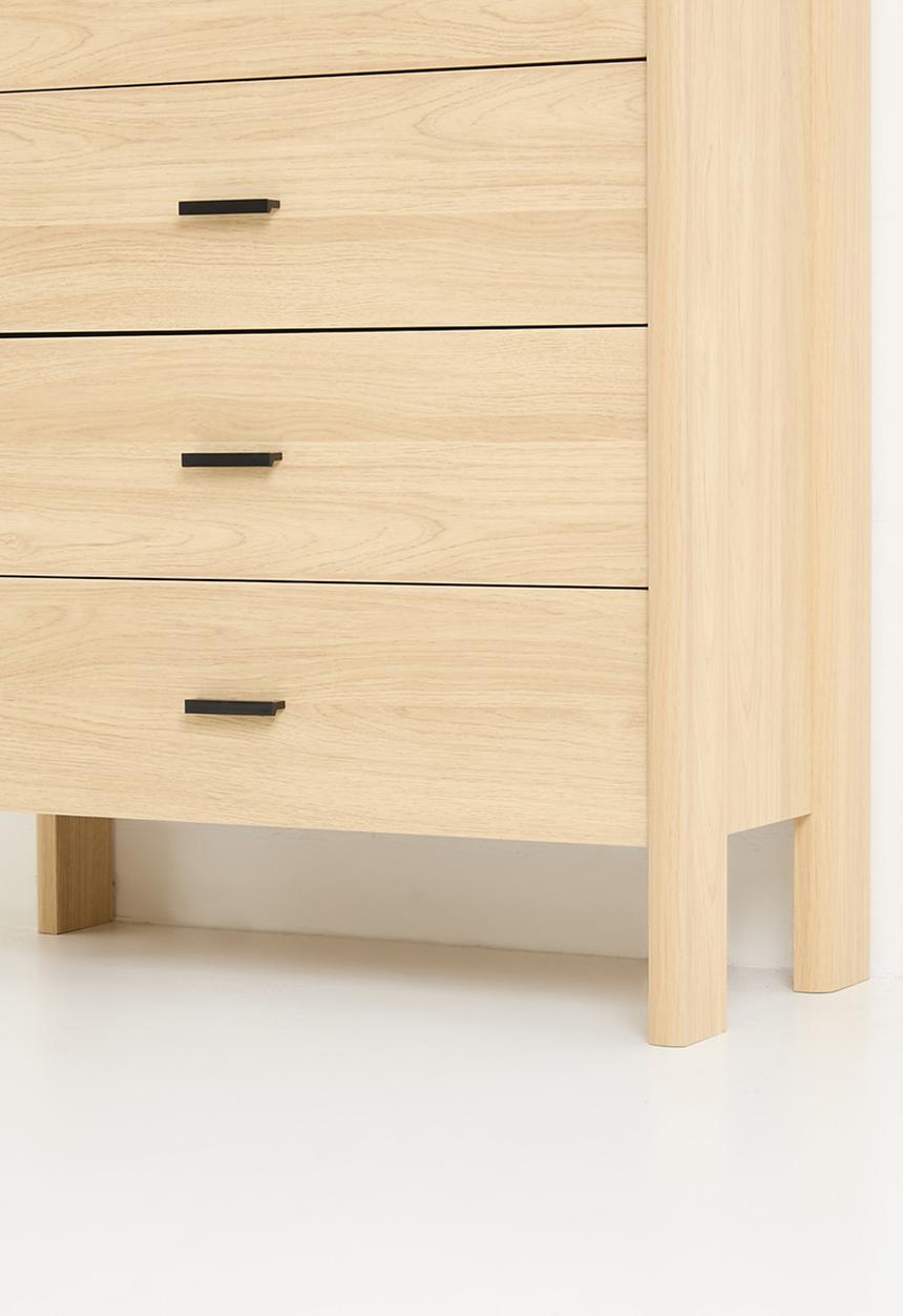 Sixth Floor - Noir 5 Drawer - Natural