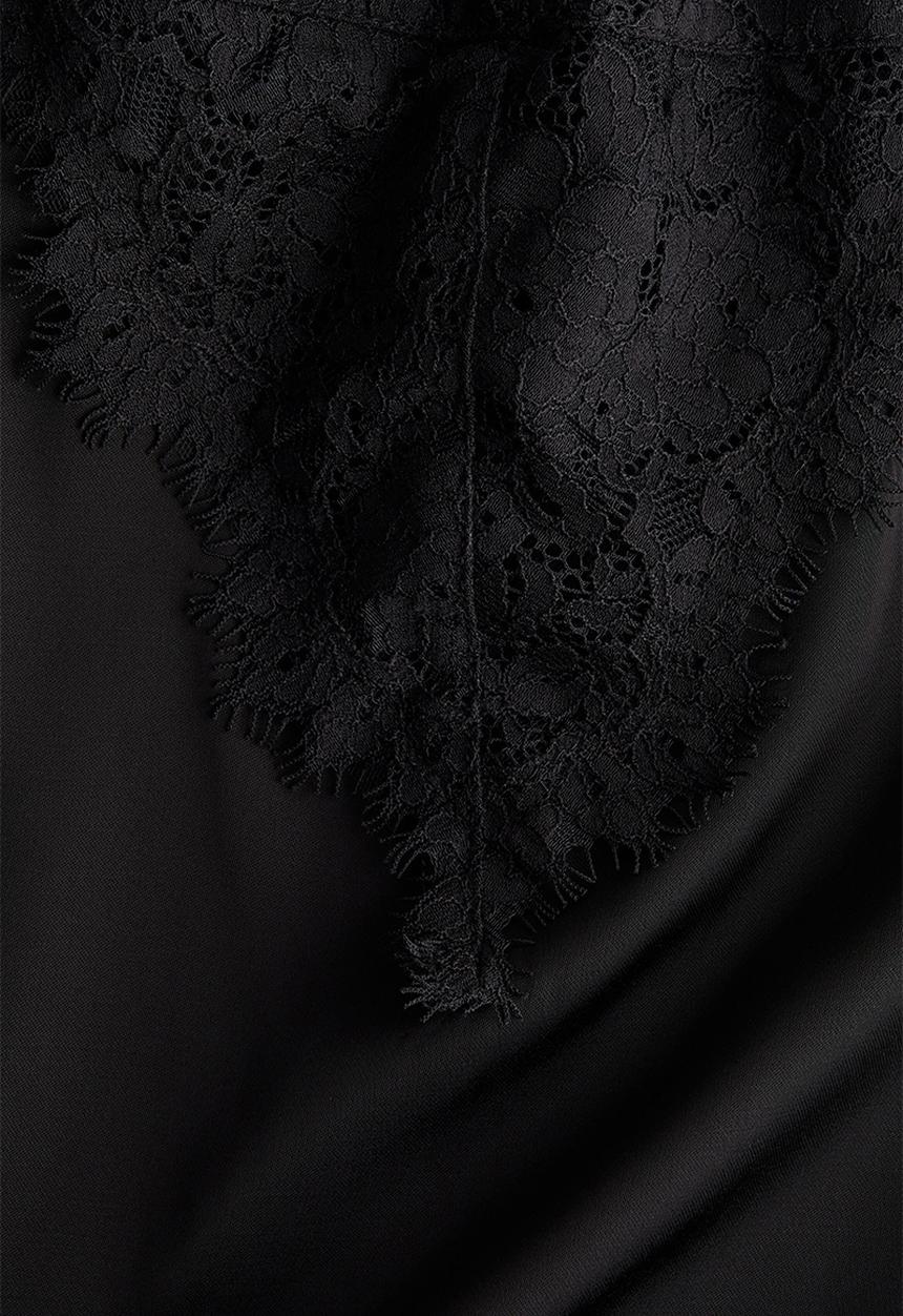 H&M - Lace-detail strappy top - black