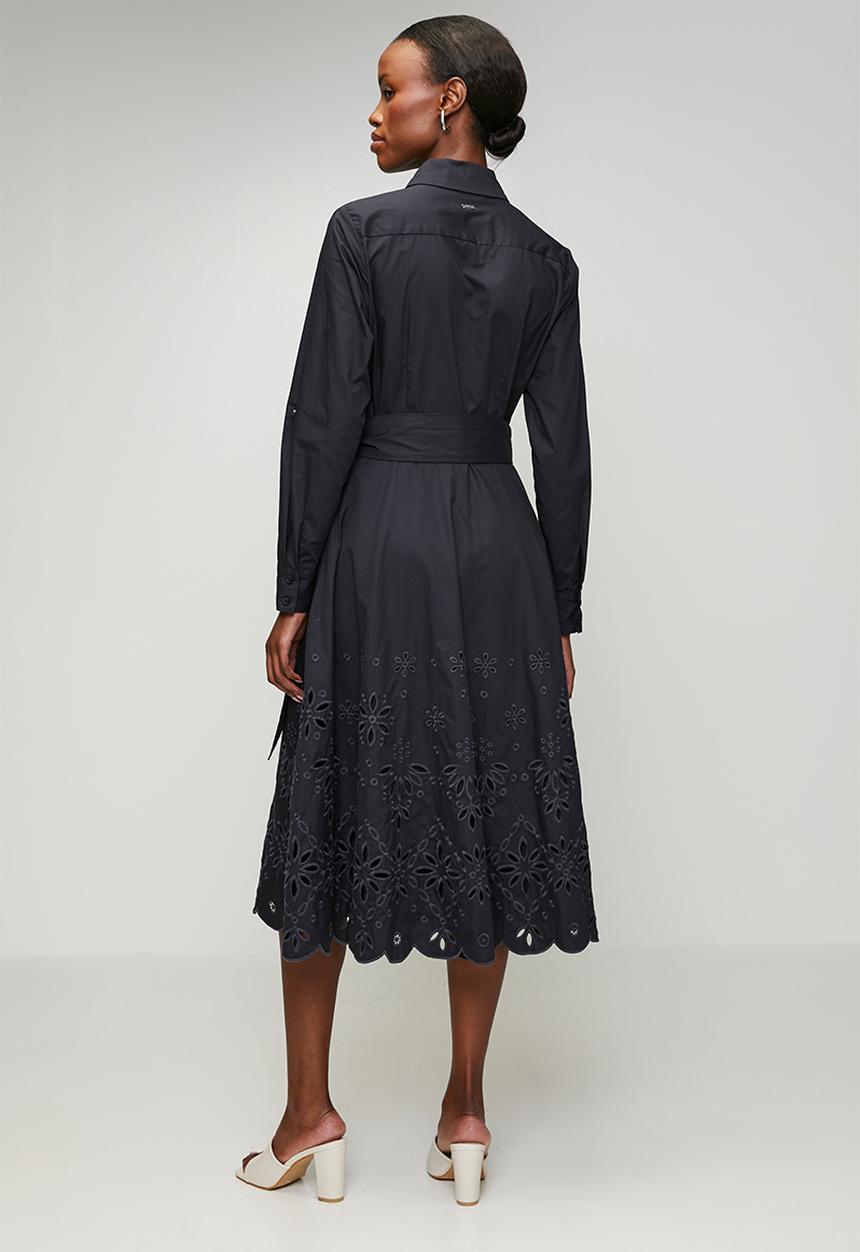 Pringle of Scotland - Pringle lyla shirt dress  - navy