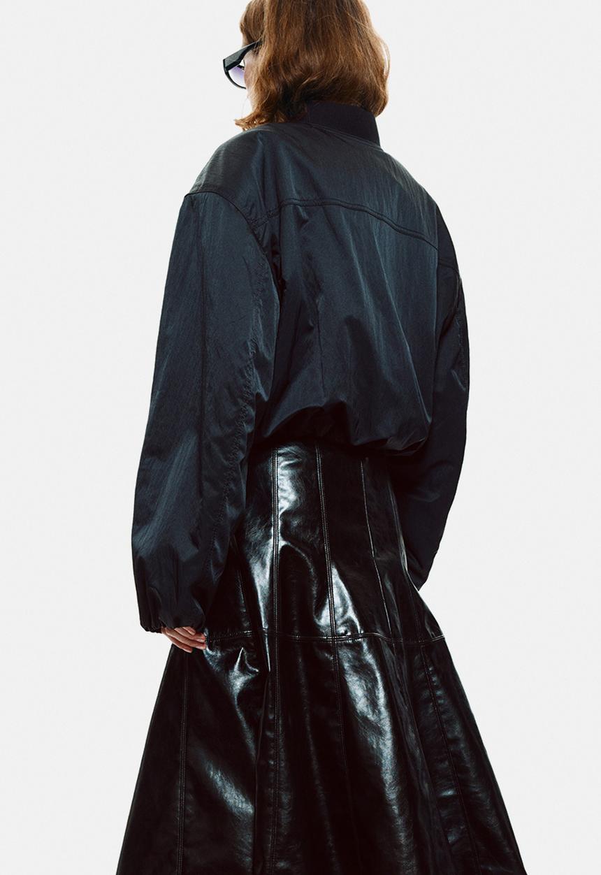 H&M - Shoulder-pad bomber jacket - black