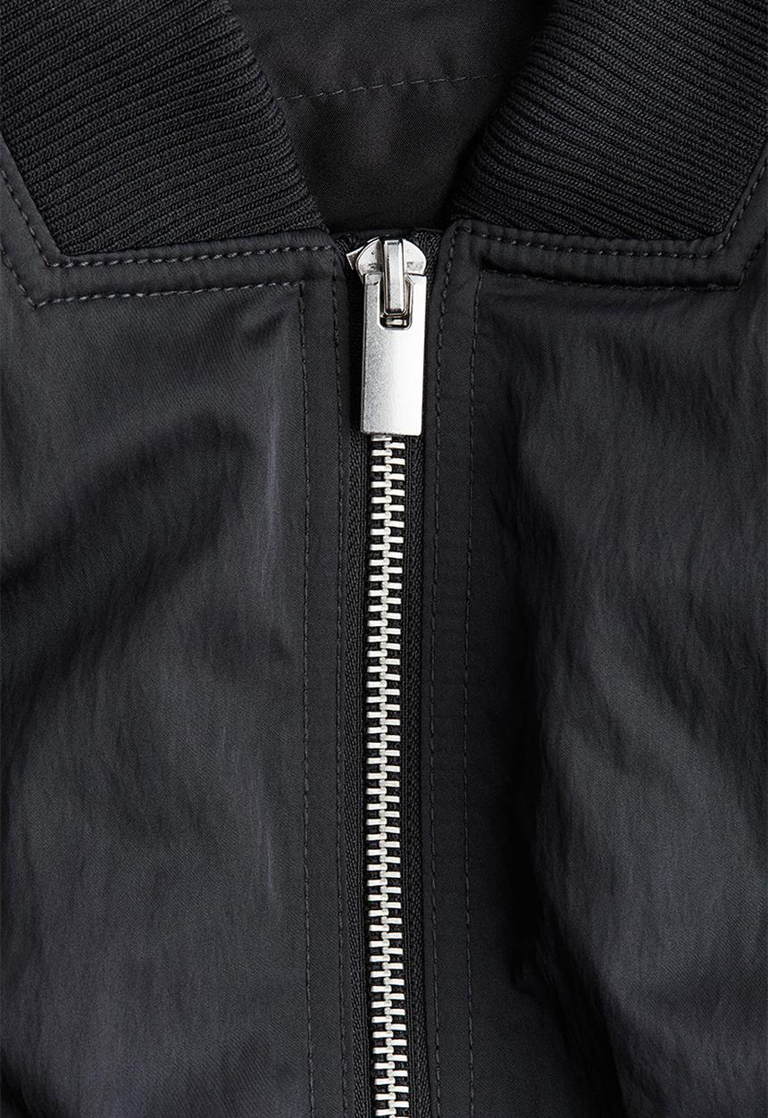 H&M - Shoulder-pad bomber jacket - black