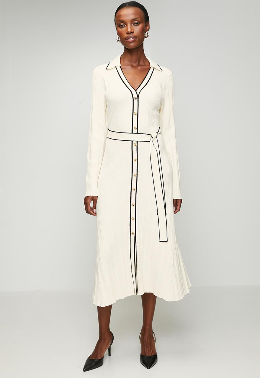 Pringle of Scotland - Pringle felicity knit dress  - white