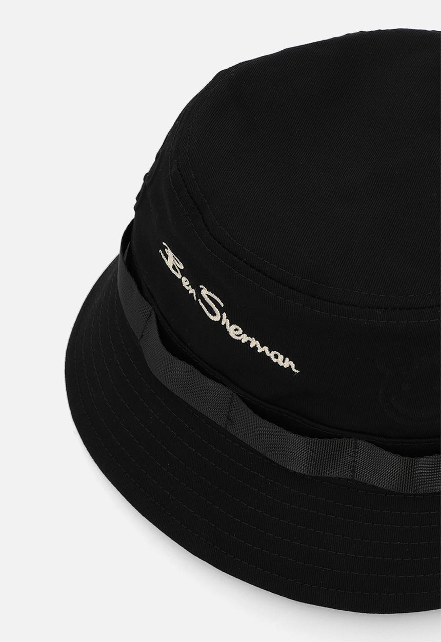 Ben Sherman - Bear Embossed Bucket Hat - Black