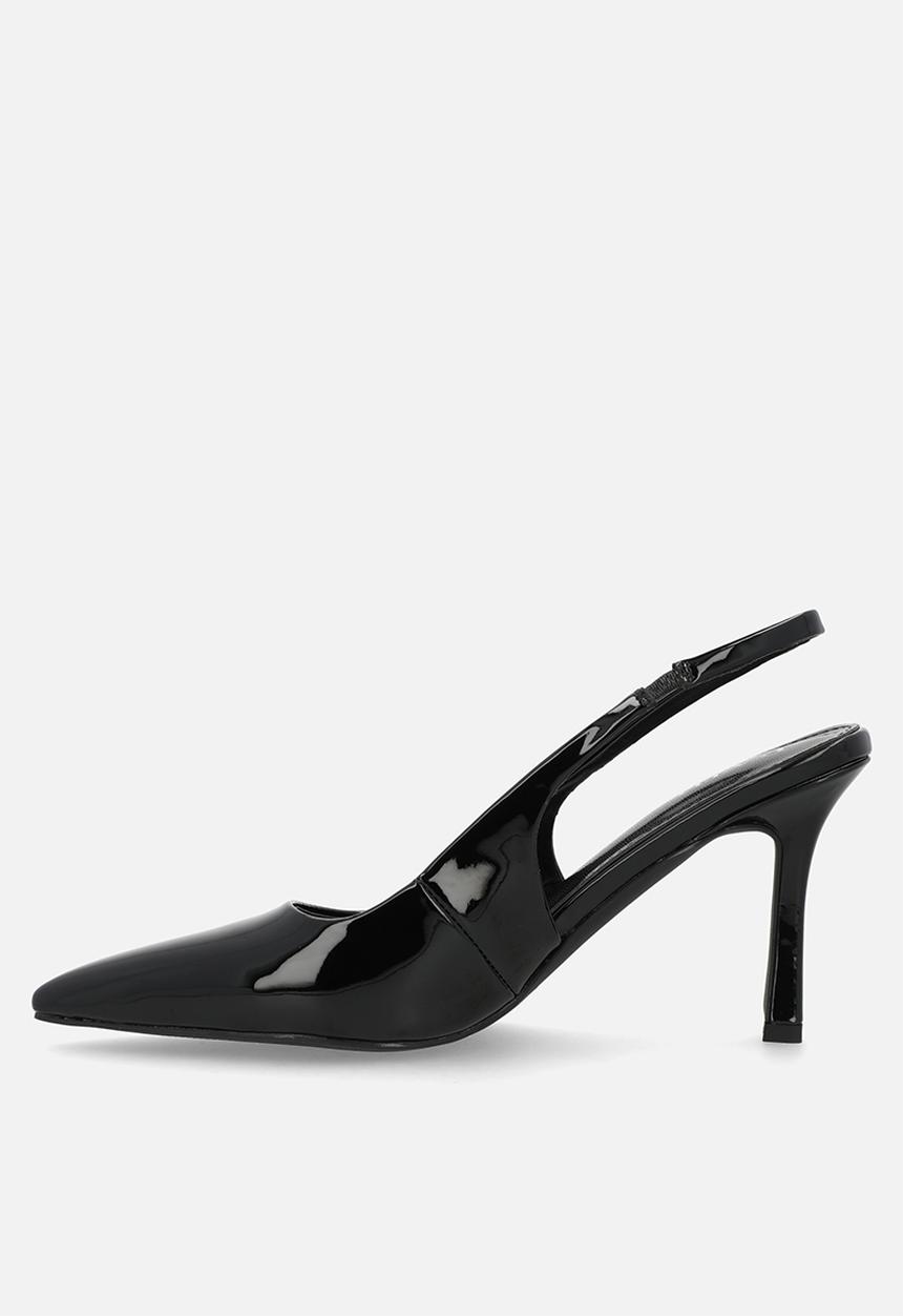 Raid London - Hollie closed toe stiletto heel slingback - black 