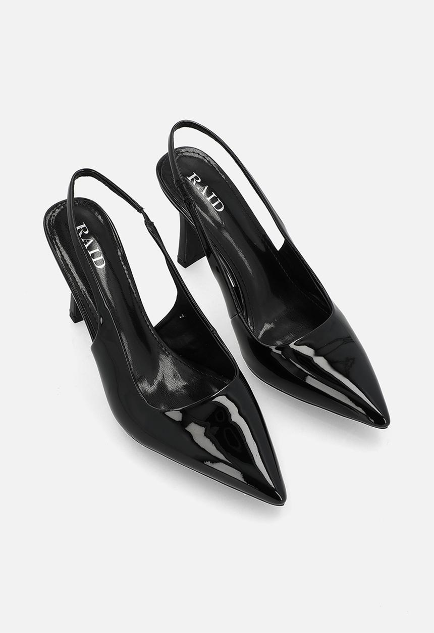 Raid London - Hollie closed toe stiletto heel slingback - black 