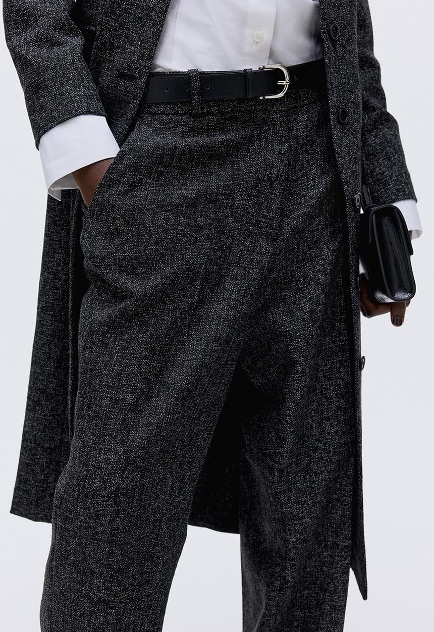 H&M - Tailored trousers - black marl