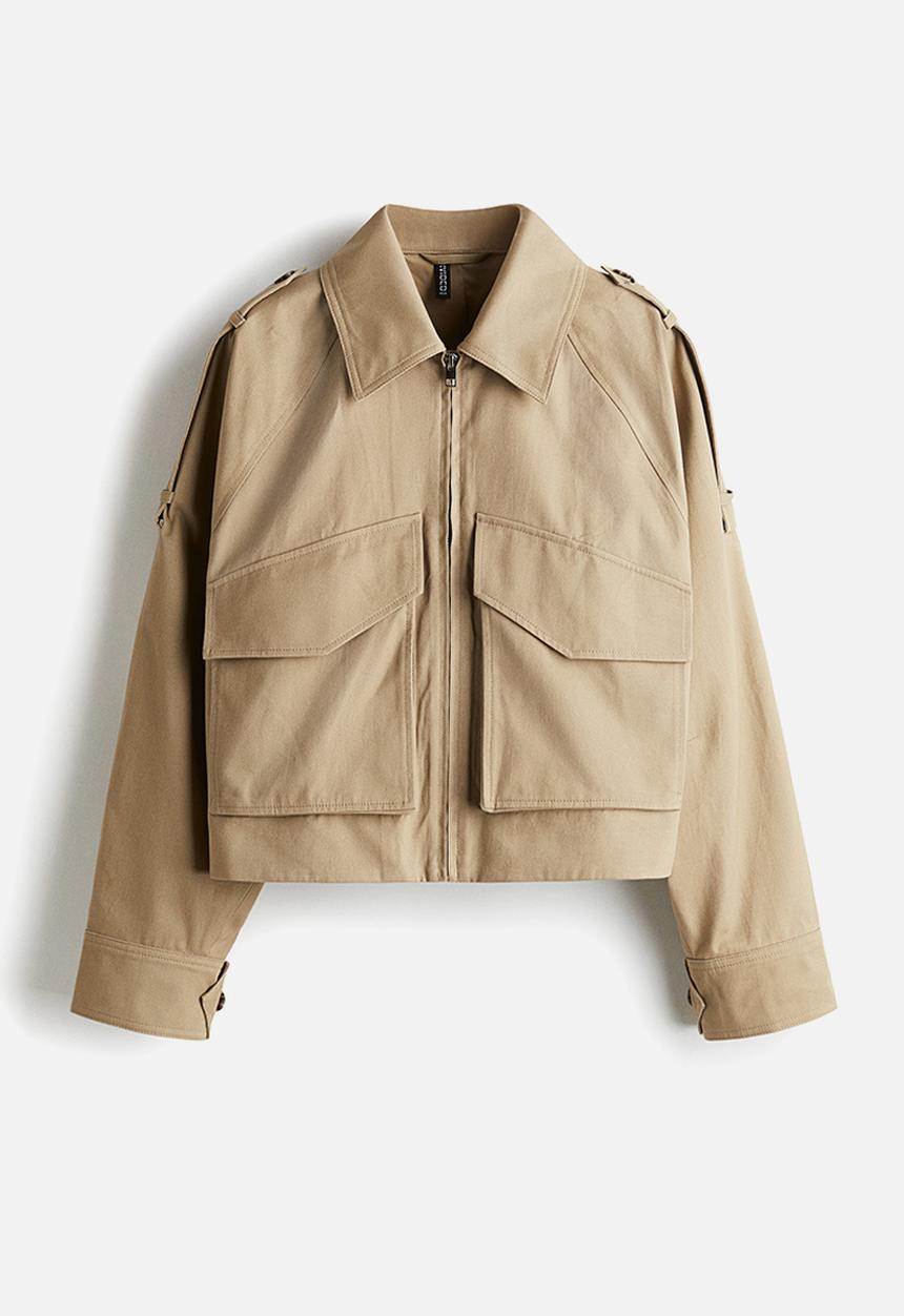 H&M - Cotton cargo jacket - beige