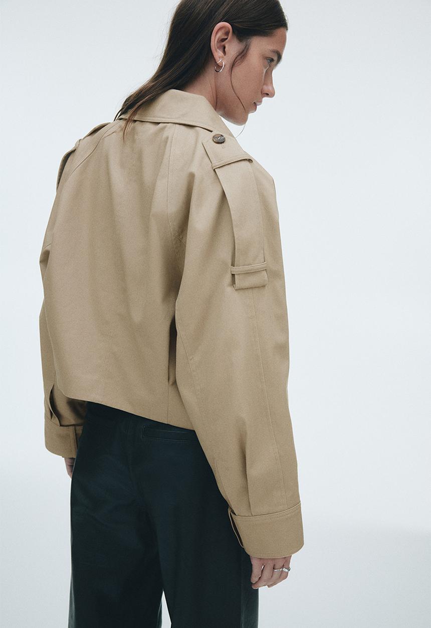 H&M - Cotton cargo jacket - beige