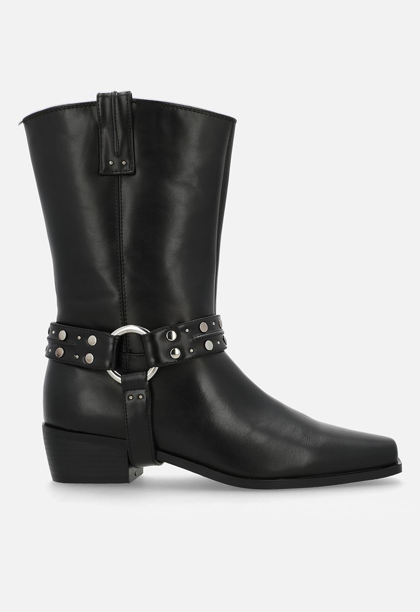 Florrie biker boot - black