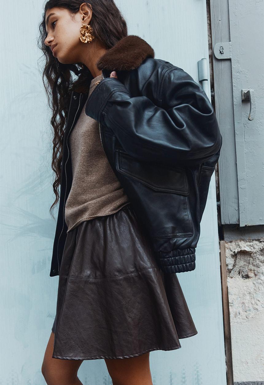 H&M - Circular mini skirt - dark brown