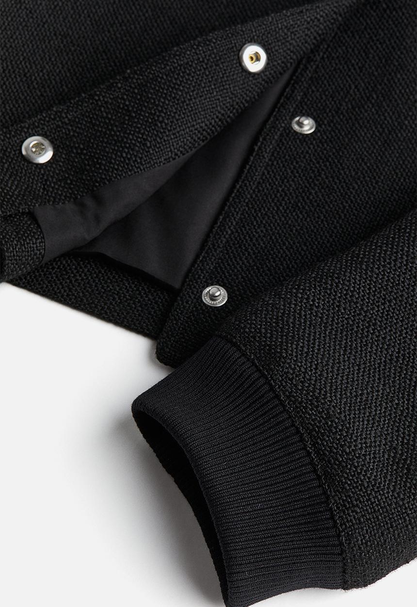 H&M - Textured bomber jacket - black