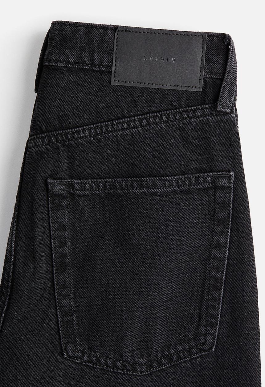 H&M - Wide high waist jeans - black