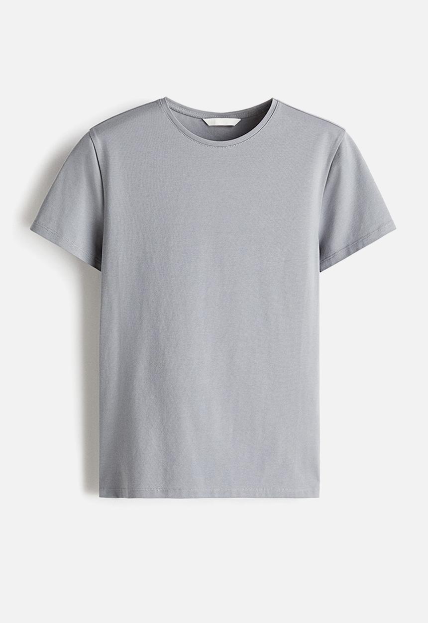 H&M - Fitted t-shirt - grey