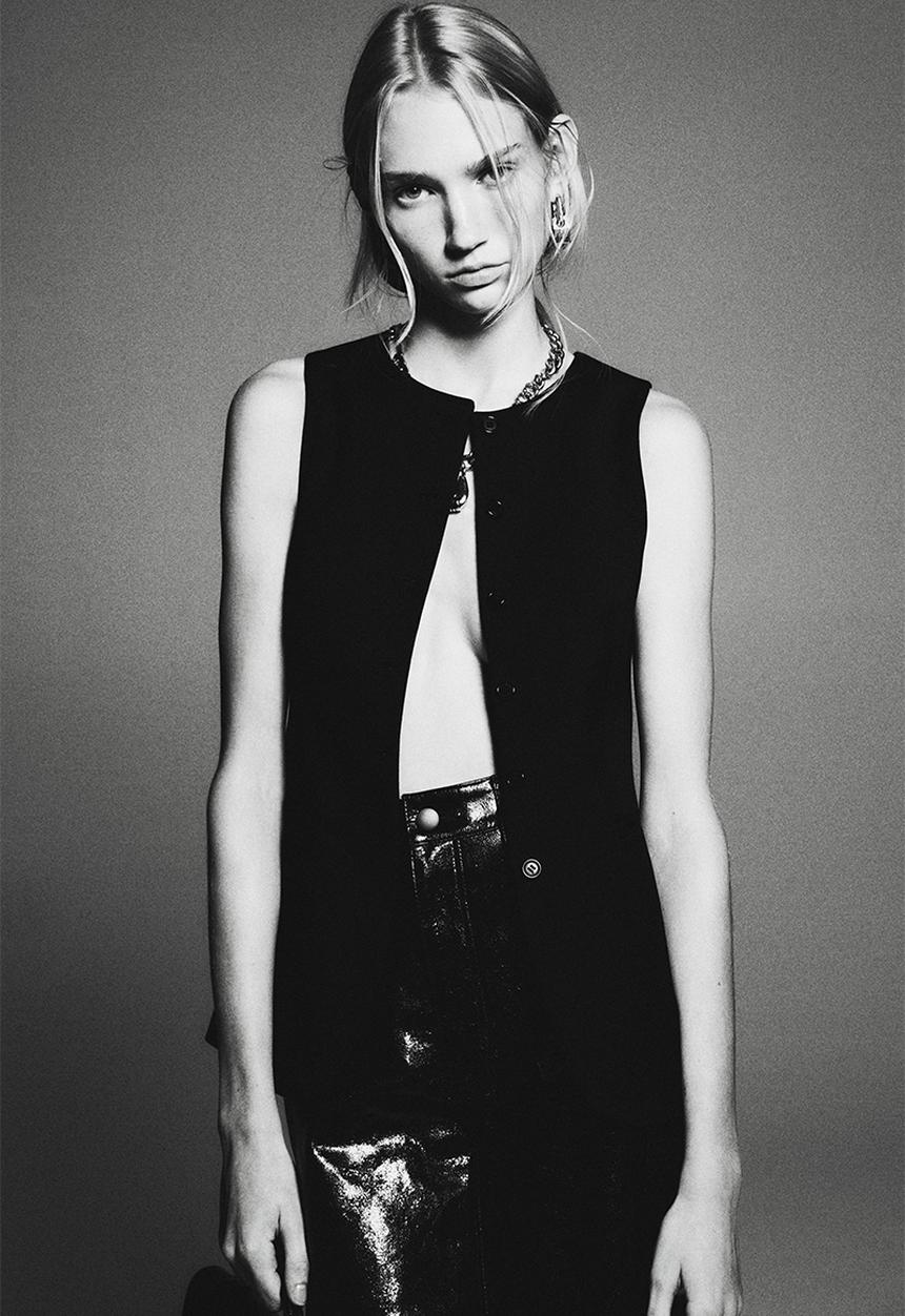 H&M - Long waistcoat - black