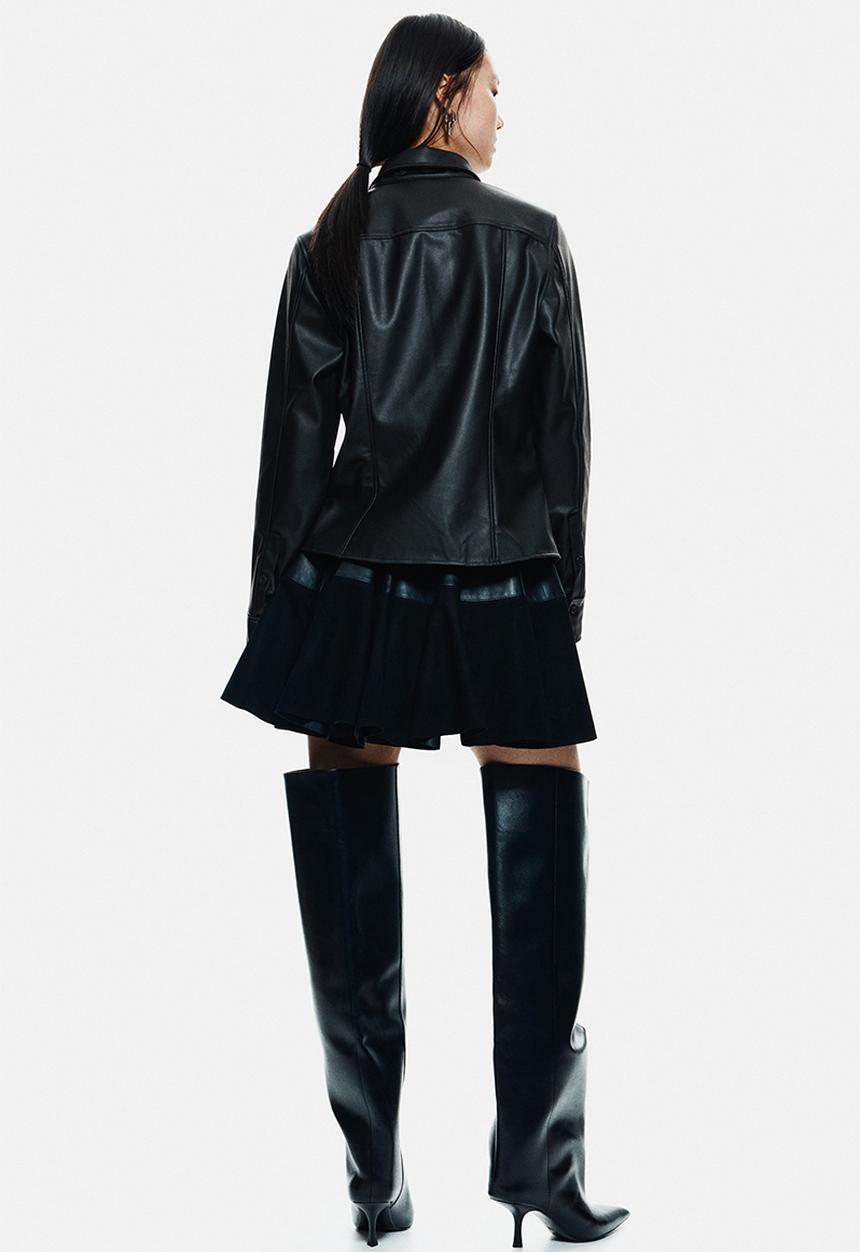 H&M - Coated shirt - black