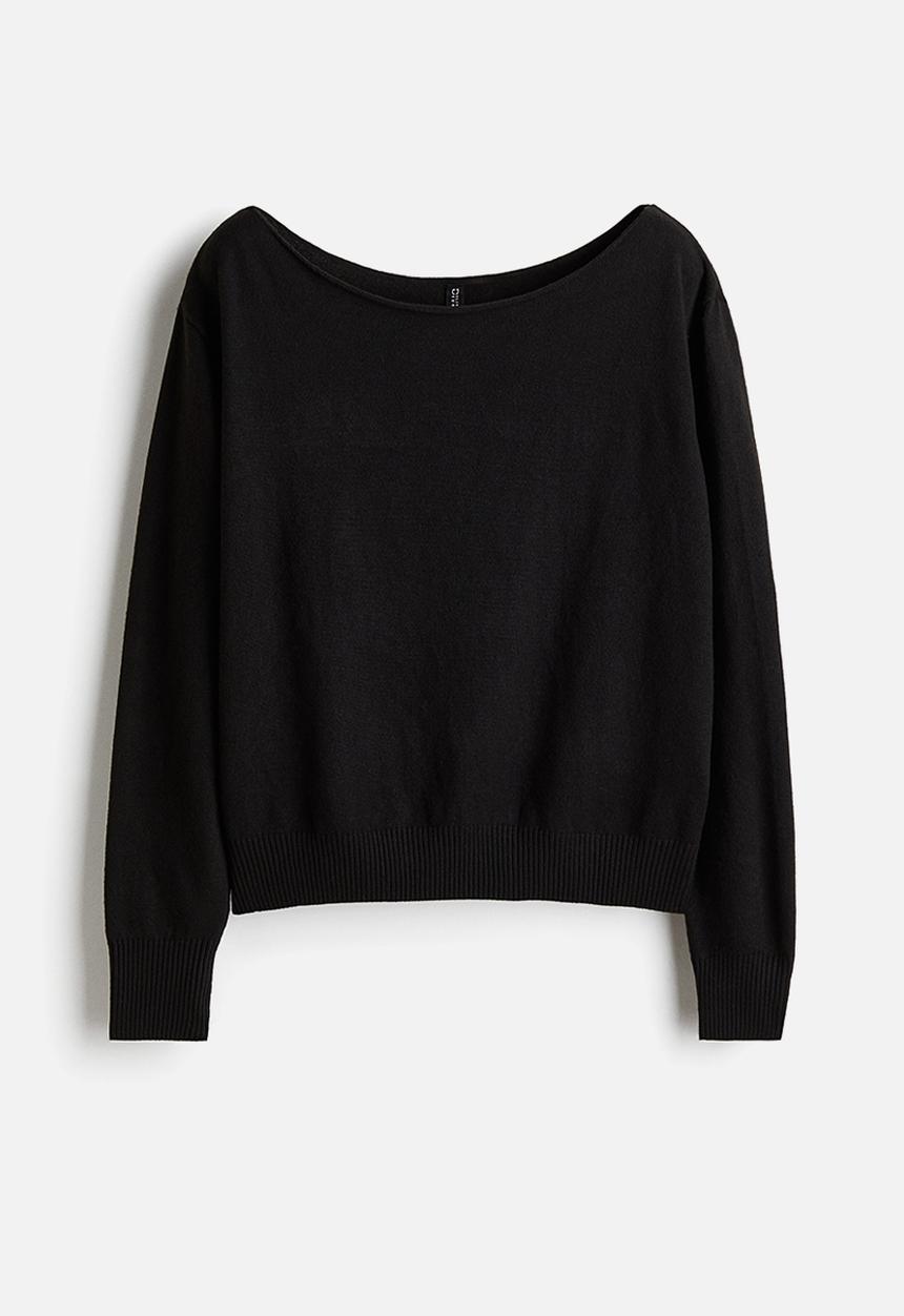 H&M - Off-the-shoulder jumper - black