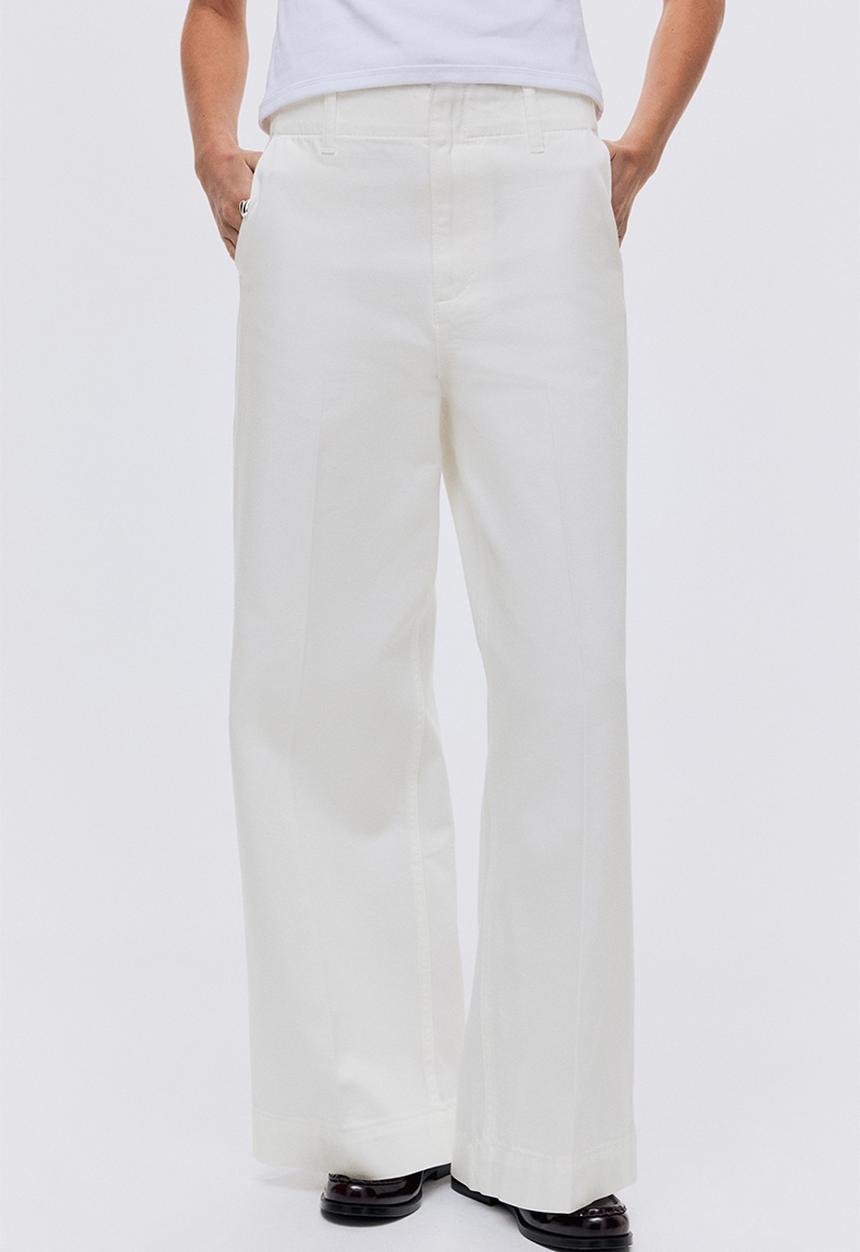 H&M - Wide high jeans - white