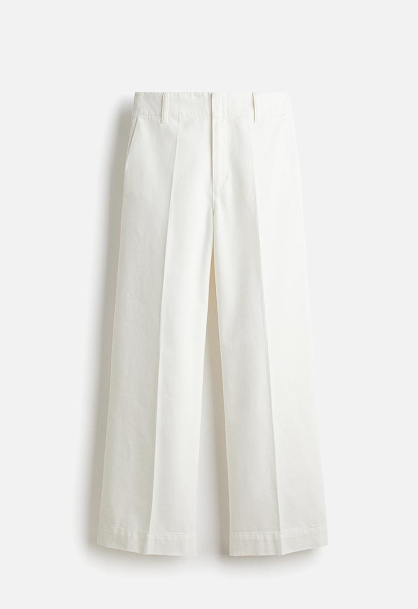 H&M - Wide high jeans - white