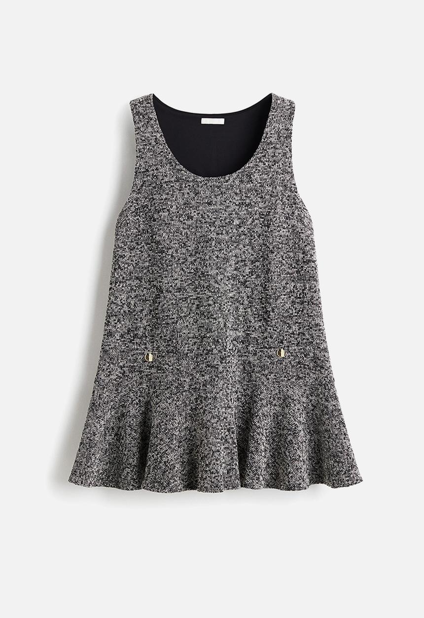 H&M - Jacquard-weave dress - black marl
