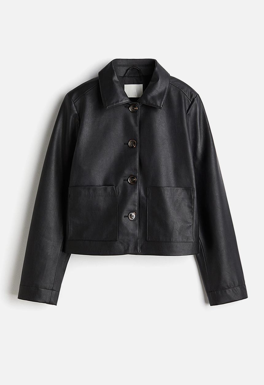 H&M - Coated jacket - black