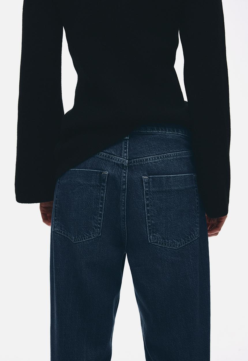 H&M - Wide high jeans -  dark denim blue