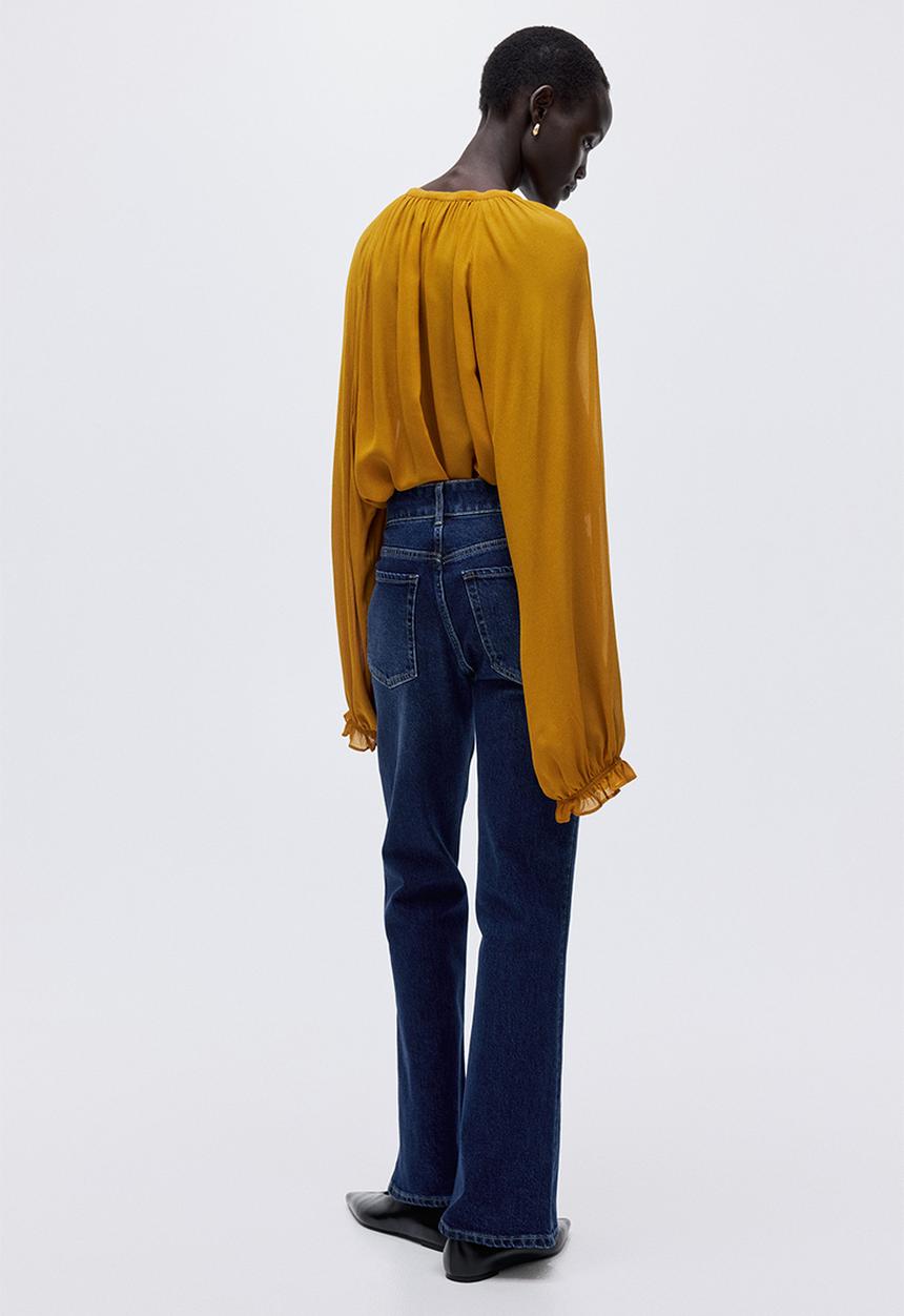 H&M - Flared high jeans - dark denim blue