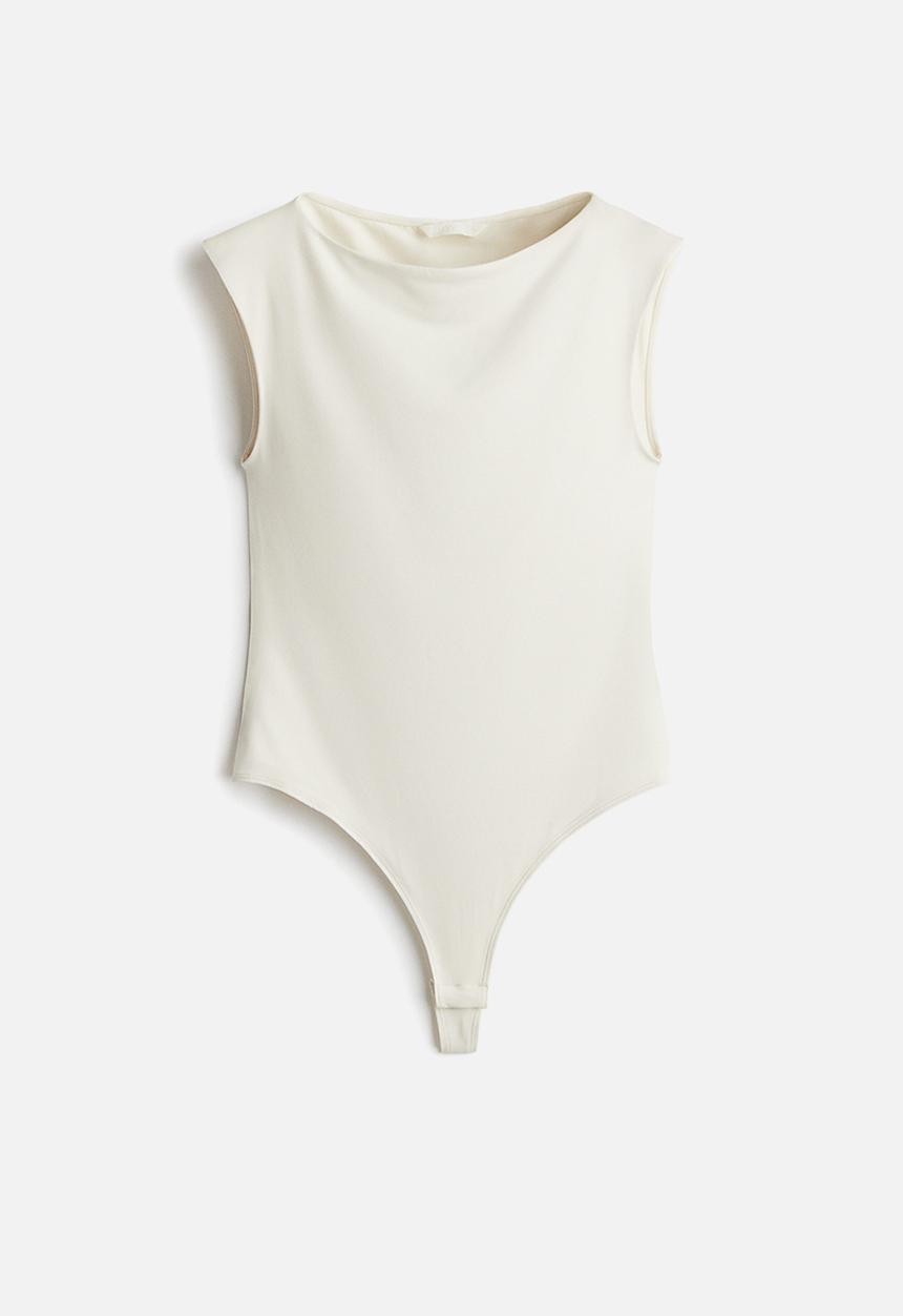 H&M - Boat-neck thong body - white