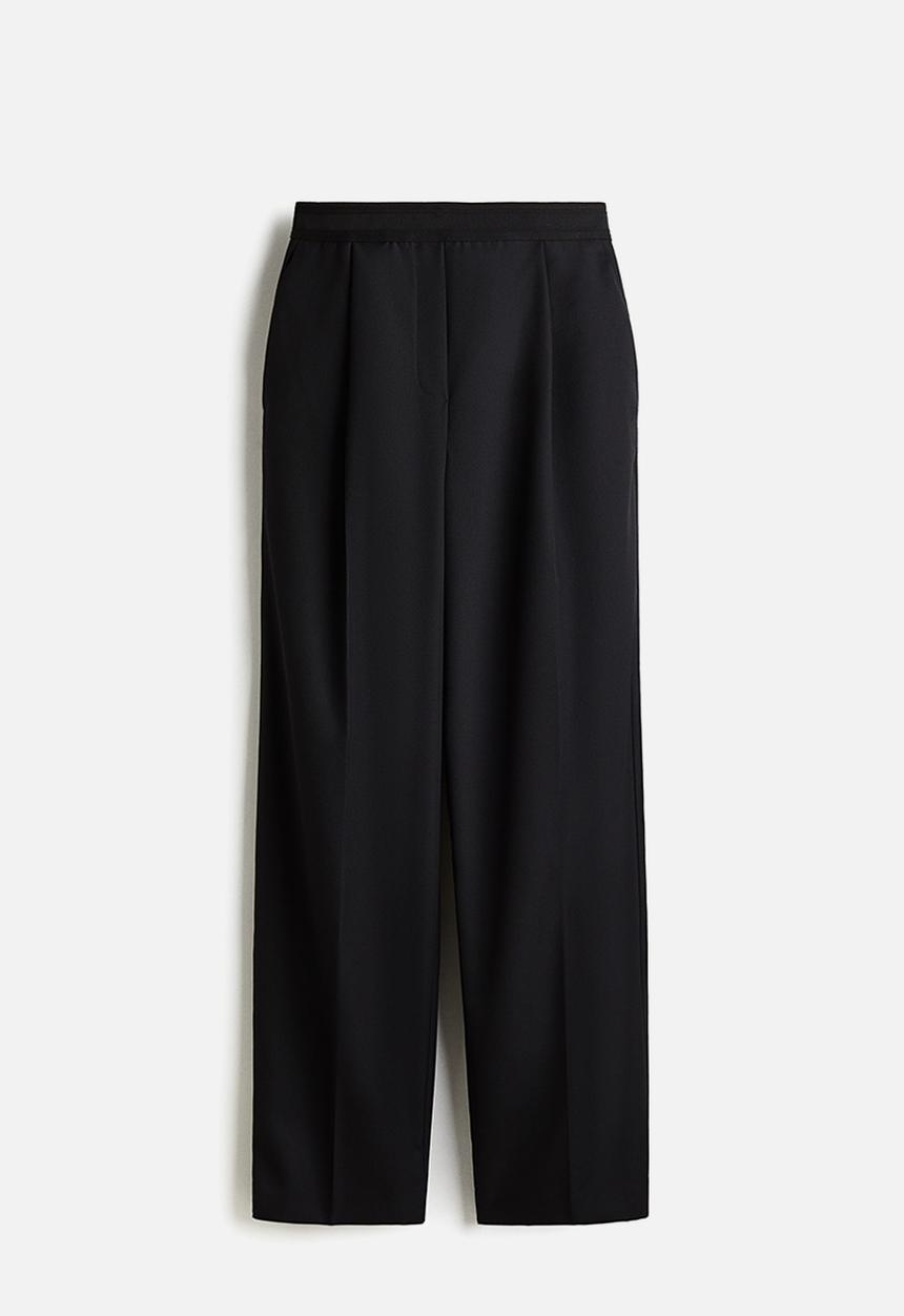 H&M - Wool-blend trousers - black