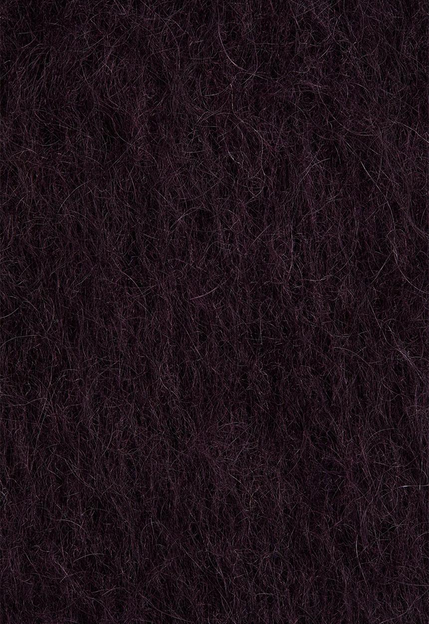 H&M - Mohair-blend scarf-collar top - dark purple