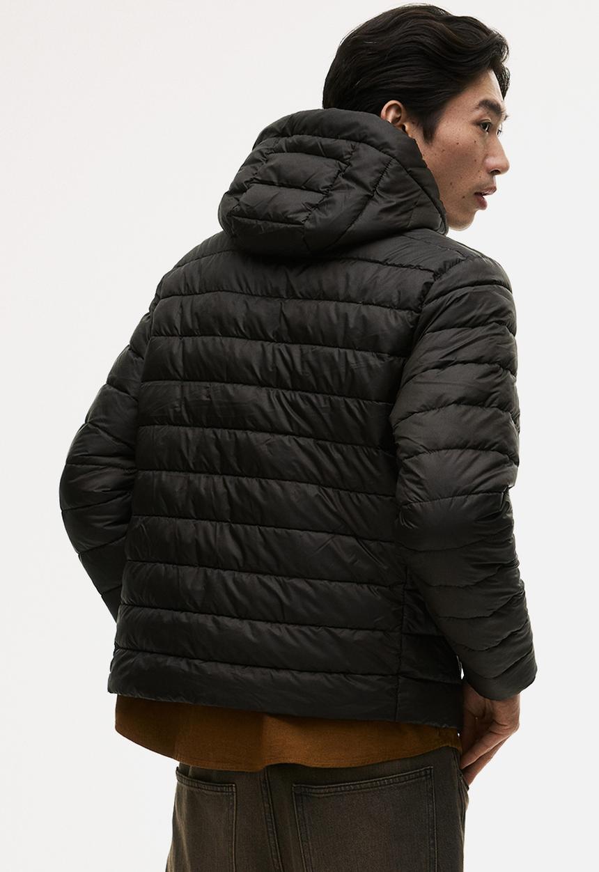 H&M - Slim fit lightweight puffer jacket - dark khaki green