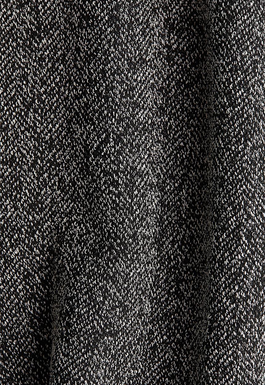 H&M - V-neck top - dark grey/herringbone pattern