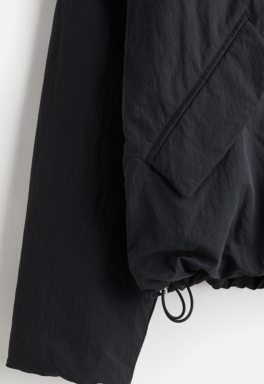 H&M - Loose fit nylon bomber jacket - black