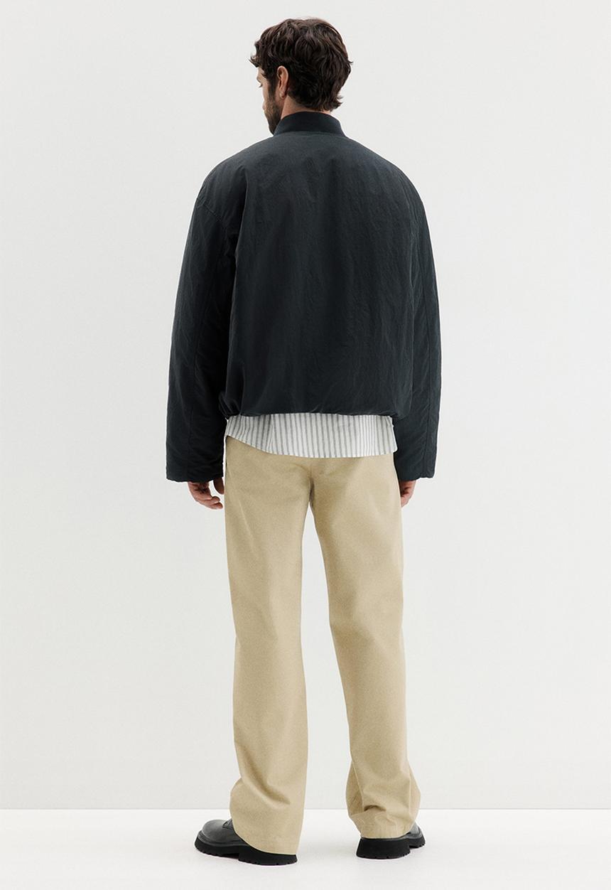H&M - Loose fit nylon bomber jacket - black