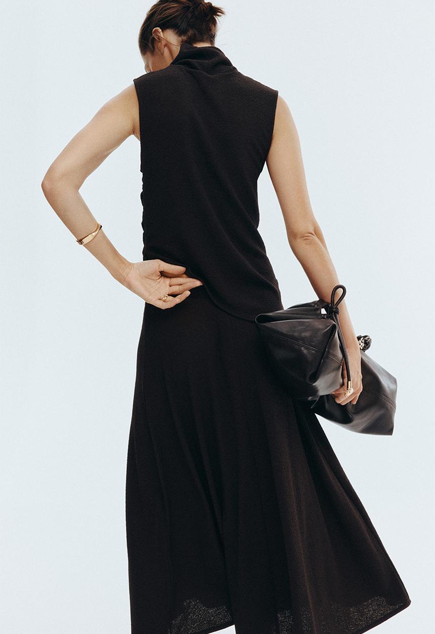 H&M - Circular midi skirt - dark brown