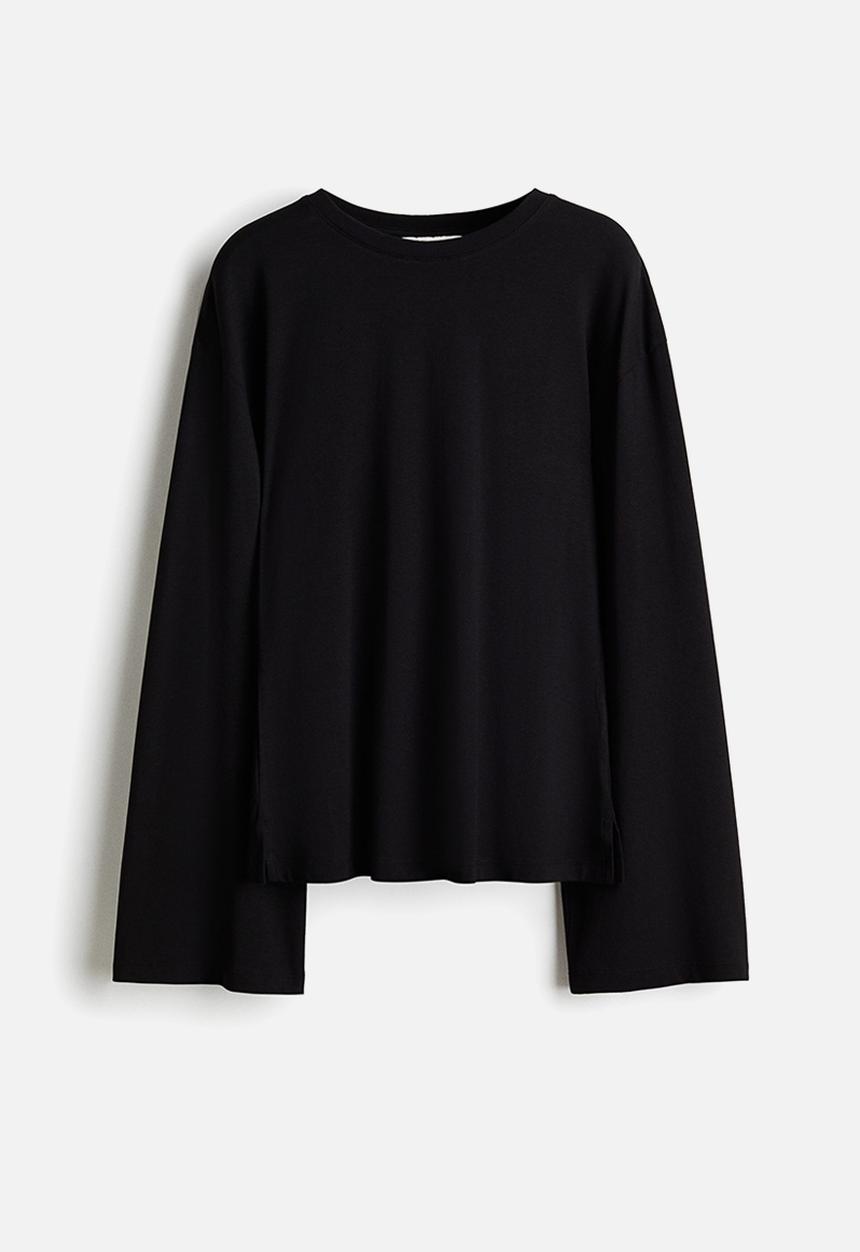 H&M - Long-sleeved top - black
