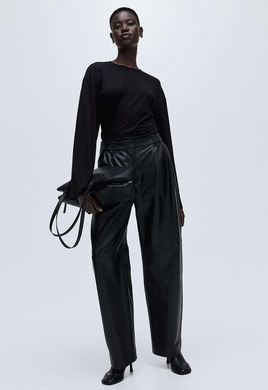 H&M - Long-sleeved top - black