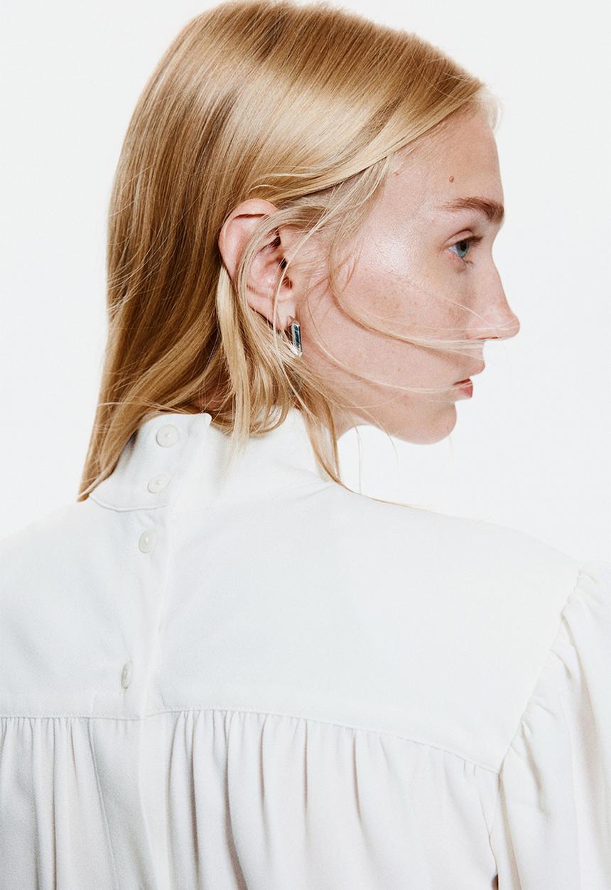 H&M - Shoulder-pad blouse - white