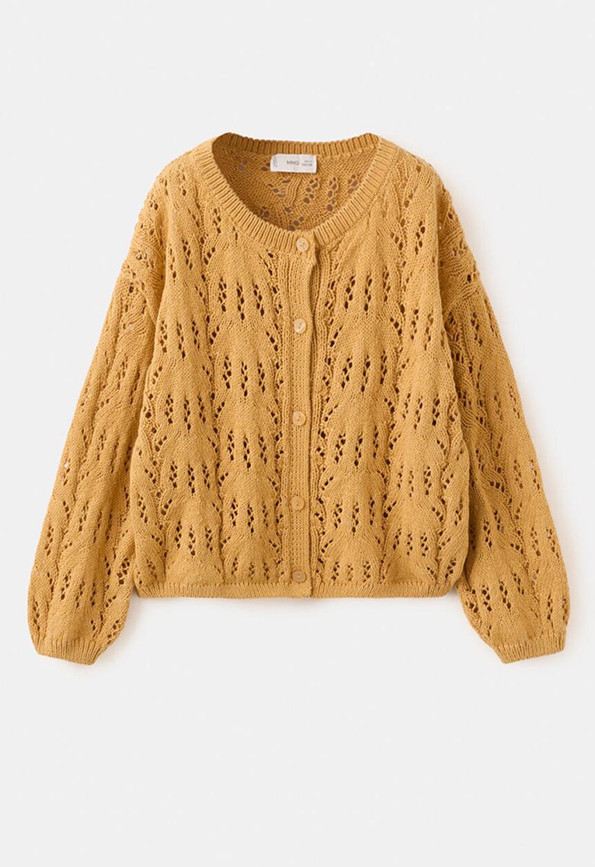 MANGO - Cardigan ISLAB - Medium Yellow