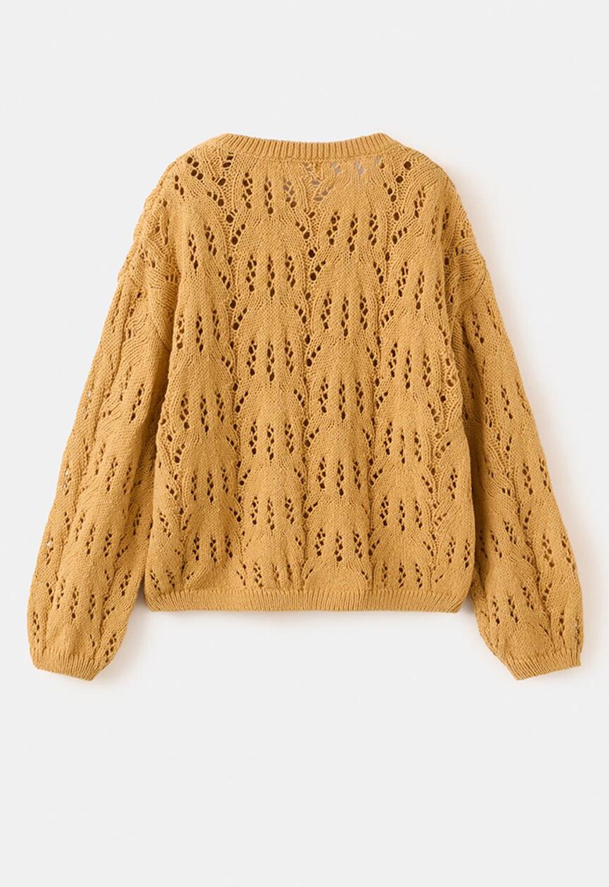 MANGO - Cardigan ISLAB - Medium Yellow