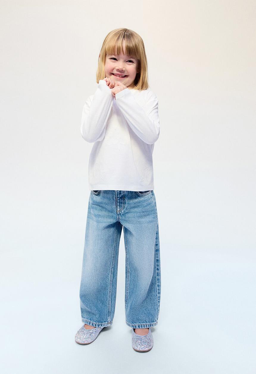 MANGO - Jeans WIDE - Open Blue