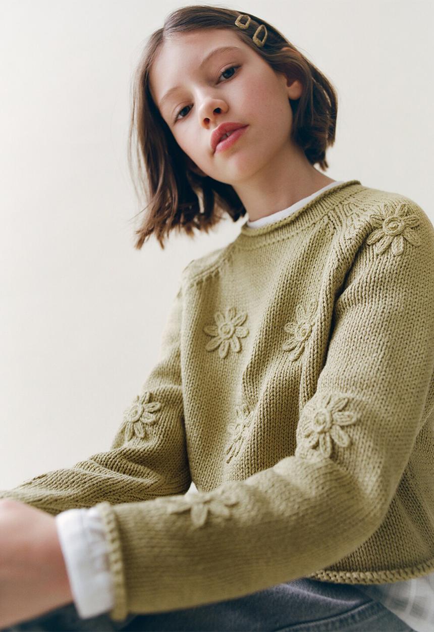 MANGO - Sweater BARLEY - Dark Green