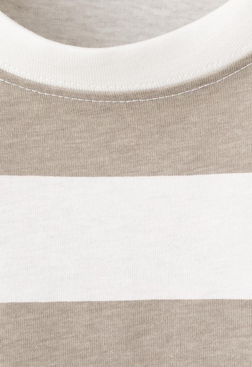 MANGO - T-shirt Eget -medium brown