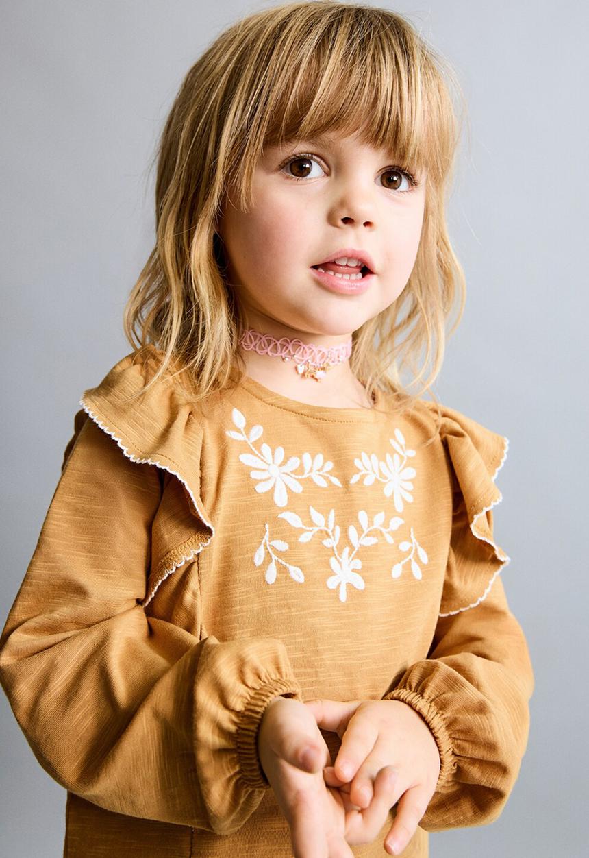 MANGO - T-Shirt BLUSI - Dark Yellow