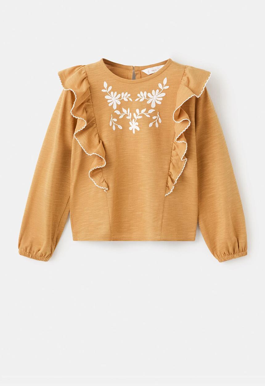 MANGO - T-Shirt BLUSI - Dark Yellow