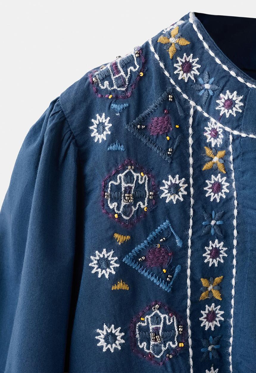 MANGO - Blouse RANIA - Navy