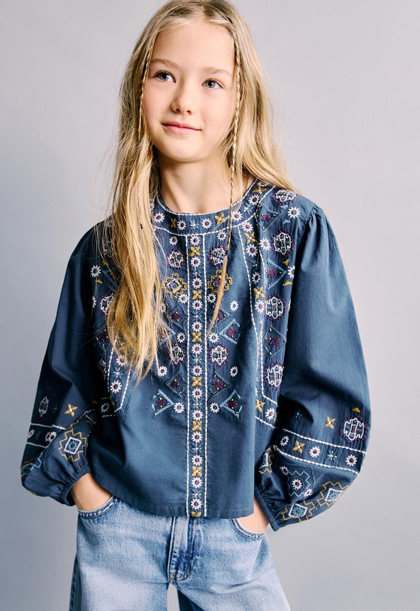 MANGO - Blouse RANIA - Navy