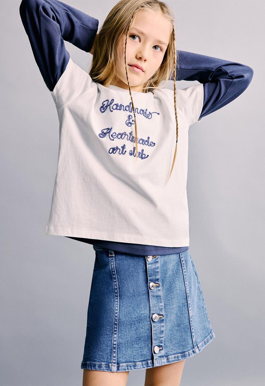 MANGO - Skirt LILY - Open Blue