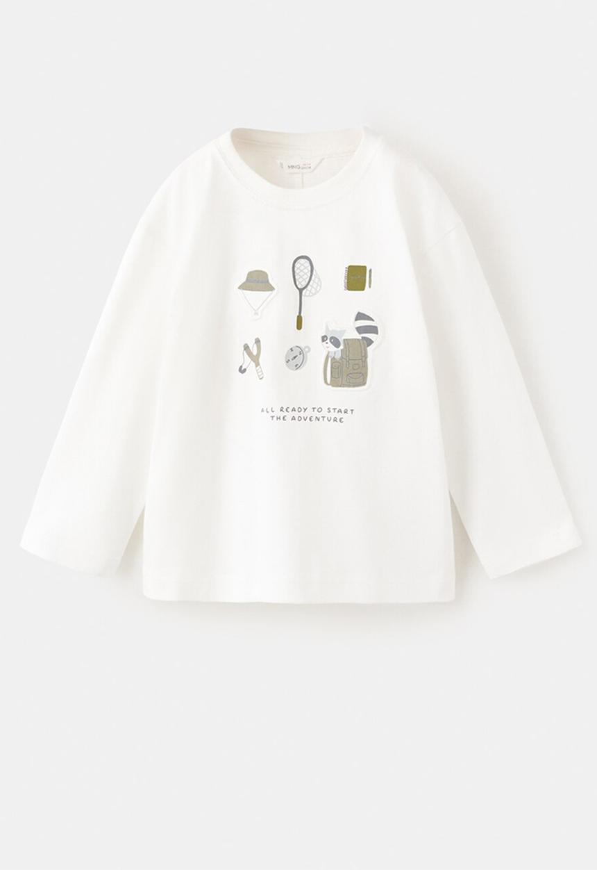 MANGO - Camiseta - Natural